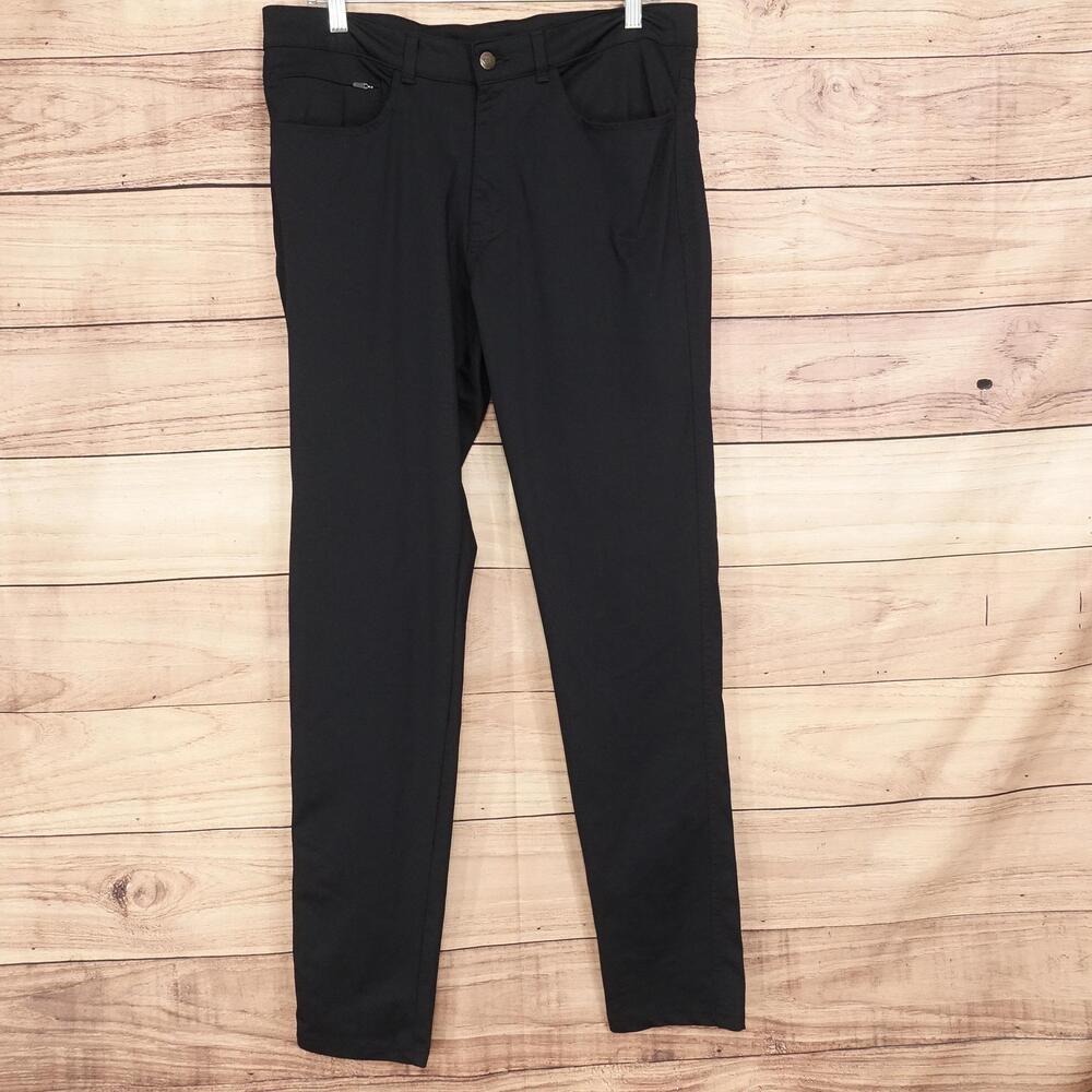 LEG3ND Tech Pants Mens M 32x32 Black Slim Fit Casual Microfiber Legend